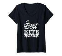 Women's Best Kite Surfer Sports Enthusiast V-Neck T-Shirt