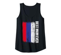 Womens Best Mom Ever Russian Mother Russia Flag Tank Top