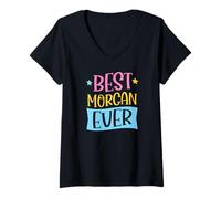 Women's Best Morgan Ever Matching Personalized First Name V-Neck T-Shirt