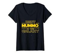 Womens Best Mummo in the Galaxy | Grandma In Finnish Funny Gifts V-Neck T-Shirt