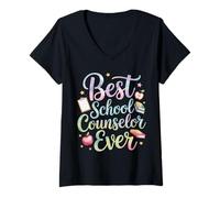 Womens Best School Counselor Ever V-Neck T-Shirt