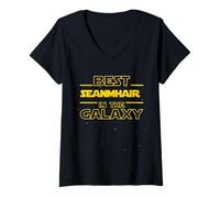 Womens Best Seanmhair in The Galaxy | Grandma in Scottish Gaelic V-Neck T-Shirt
