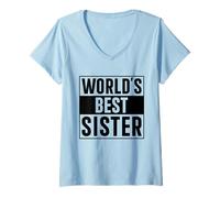 Women's Best Sister World's Best Sister V-Neck T-Shirt