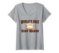 Womens Best Soup Maker Gift V-Neck T-Shirt