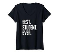 Women's Best Student Ever Funny Academic School Pride Achievement V-Neck T-Shirt