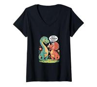 Womens Best Summer Buds - Cute Dinosaur Friends Summer V-Neck T-Shirt