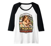Womens Beste Mama der Welt - Mutter & Kinder Umarmung Raglan Baseball Tee