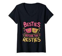 Womens Besties Before The Resties V-Neck T-Shirt