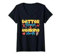 Women's Better Speech and Hearing Speech Therapist Speech Pathology V-Neck T-Shirt