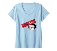 Womens Betty Boop Glasses Pretty. Smart. V-Neck T-Shirt