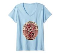 Women's Beware The Court Jester Renaissance Fair Medieval V-Neck T-Shirt