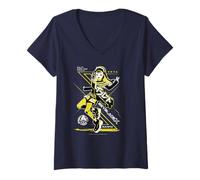 Womens Beyblade X Multi Nana-IRO Let It Rip V-Neck T-Shirt