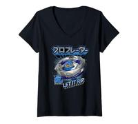 Womens Beyblade X Pro Blader Jaxon Let It Rip V-Neck T-Shirt
