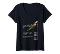 Women's BF 109 Fighter Specs Luftwaffe V-Neck T-Shirt