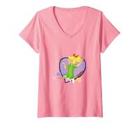 Women's Bibi Blocksberg Heart V-Neck T-Shirt, Pink, XX-Large