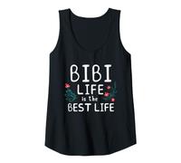 Womens Bibi Life is the Best Life Floral Cute Funny Flowers Tank Top