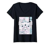 Women's Biblically Accurate Angel Surreal Eye Pastel Liminal Space V-Neck T-Shirt