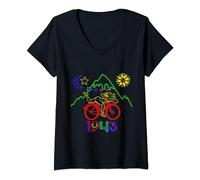 Womens Bicycle Day 1943 LSD Creator T-Shirt Acid Trip T Shirt V-Neck T-Shirt