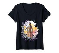 Women's Big Ben Vacation Timeless London Charm Nature V-Neck T-Shirt