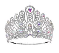 Women's Big Diamonds Crystal Crowns Regals Queen Pageant Crowns Headpieces Bride Prom Wedding Hair Accessories