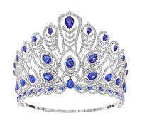 Women's Big Diamonds Crystal Crowns Regals Queen Pageant Crowns Headpieces Bride Prom Wedding Hair Accessories