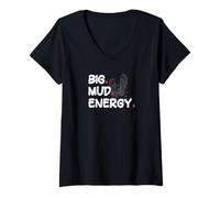 Women's Big mud Energy Muddy Race Mud Run V-Neck T-Shirt