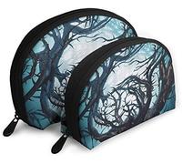 Womens Big Mystic Tree with Big Thorns Branch Travel Cosmetic Bags Waterproof 2PC Makeup Clutch Pouch Cosmetic and Toiletries Organizer Bag Portable Travel Toiletry Pouch Girls