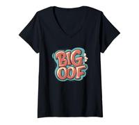 Womens Big Oof Saying Shines with Pride for Adults and Kids V-Neck T-Shirt