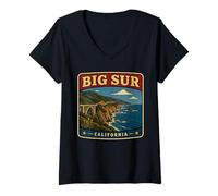 Women's Big Sur California Big Sur Souvenir Road Trip V-Neck T-Shirt