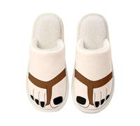 Women's Big Toe Slippers Novelty Plush Warm Indoor House Shoes | Novelty big-toe styling adds playful character, while the plush finish provides cosy warmth for bedrooms and home lounging.