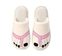 Women's Big Toe Slippers Novelty Plush Warm Indoor House Shoes | Novelty big-toe styling adds playful character, while the plush finish provides cosy warmth for bedrooms and home lounging.