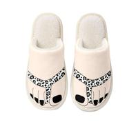 Women's Big Toe Slippers Novelty Plush Warm Indoor House Shoes | Novelty big-toe styling adds playful character, while the plush finish provides cosy warmth for bedrooms and home lounging.
