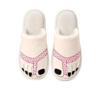 Women's Big Toe Slippers Novelty Plush Warm Indoor House Shoes | Novelty big-toe styling adds playful character, while the plush finish provides cosy warmth for bedrooms and home lounging.