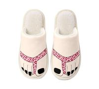 Women's Big Toe Slippers Novelty Plush Warm Indoor House Shoes | Novelty big-toe styling adds playful character, while the plush finish provides cosy warmth for bedrooms and home lounging.