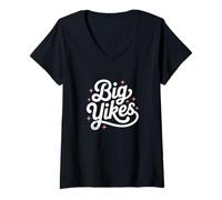 Womens Big Yikes V-Neck T-Shirt