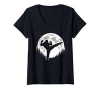 Women's Bigfoot Kickboxing Martial Arts Savate V-Neck T-Shirt