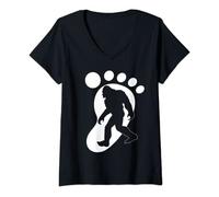 Womens Bigfoot shirt,Bigfoot Lover Gift Ideas T-Shirt V-Neck T-Shirt