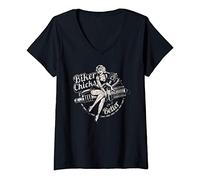 Womens "Biker Chicks Do It Better" Biker Outfits for Ladies or Guys V-Neck T-Shirt
