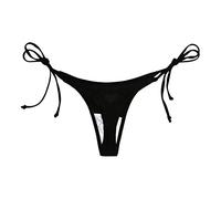 Women's Bikini Bottoms Sexy Brazilian String Thong Bathing Suits Bottom Side Bottom Thong Swimwear Brazilian Bathing Bikini Women Tie Swimsuit Swimwears Tankinis Set Bathing Suits (Black, XL)