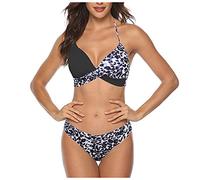 Womens Bikini Sets with Shorts Sale, V Neck Bikini Sets with Boyshorts, Triangle String Halter Women Sexy 2PCS Bikini Set Halter U-Clip Underwire Swimsuit Gifts for Women Warehouse Deals Clearance