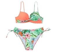 Womens Bikini Sets with Shorts, V Neck Bikini Top with Bottoms, Sexy Halter Twist Bandeau Women's Bikini Set Twist Front Tie Side Bikini Swimsuit 70th Birthday Gifts for Women Limited Time Deals Pink