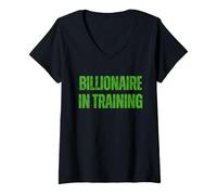 Women's Billionaire in Training Rich Success Hustle Entrepreneur V-Neck T-Shirt