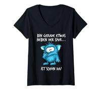 Womens Bin gerade etwas neben der Spur. Ist schön da! Saying V-Neck T-Shirt