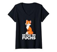 Women's Bin Halt EIN Fuchs Fox Statement Saying V-Neck T-Shirt