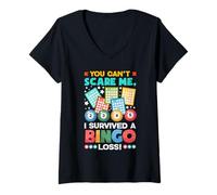 Womens Bingo Casino Apparels For Men Or Women Playing Lottery V-Neck T-Shirt