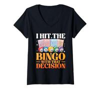 Womens Bingo Hall Make The Best Lottery Gambling Present V-Neck T-Shirt