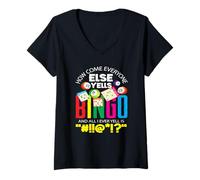 Womens Bingo How Come Everyone Else Yells Bingo V-Neck T-Shirt