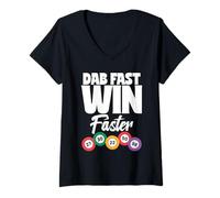 Womens Bingo Night Gambling Lottery Winner Apparel Bingo Player V-Neck T-Shirt