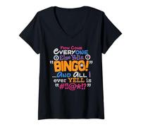 Womens Bingo Player Lover Tshirt Funny Bingo Shirts Men Women V-Neck T-Shirt