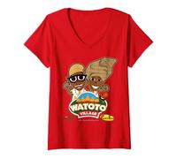 Womens Bino & Fino Watoto Village V-Neck T-Shirt